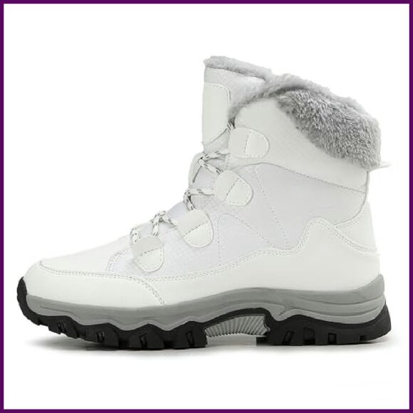 Women's Winter Waterproof Snow Boots Fur Lined Ankle Booties Non-Slip Hiking